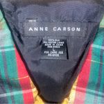 Anne Carson  100% Silk Plaid Zip Front Light Jacket Size Large Photo 3