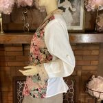BOBBIE BROOKS WOMAN VINTAGE 1990'S BEIGE & PINK FLORAL PRINT BUTTON DOWN (14) Photo 3