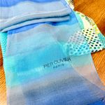 Bundle 2 Scarves, Pier Olivier Paris Blue & Green Polka Dot Mod Scarf Blue Green Photo 3