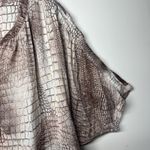Jennifer Lopez  Tunic Top Women’s XL Brown/pink Animal Prints Sleeve Blouse Photo 2