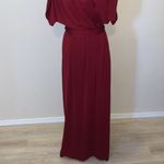 Amazon Angvns  dark red ruched open sleeves maxi dress Photo 2