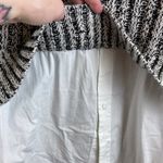 Thakoon 2fer Black & White Knit 3/4 Sleeve Sweater Faux White Blouse A192 Size XS Photo 5