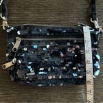PINK - Victoria's Secret Victoria’s Secret 2012 Sequinned adjustable crossbody Bag, midnight blue 9”x6” Photo 3