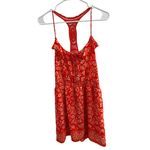 American Eagle  Outfitters Orange Floral Crochet Back Sundress Size Large Beach Photo 1
