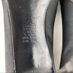 Nina  Satin Ruffle Peep Toe Heels Black 8.5 Photo 2