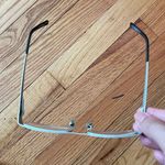 RJ Vintage Stainless Steel Titanium Light weight Silver half Rim frame Rectangle Metal Glasses Minimalist preppy fancy fashion designer luxury gunmetal pewter Photo 4