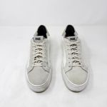 P448 [] Thea Platform Lace Up Low Top Sneakers White Gray Sparkle Tweed Size 40 Photo 5