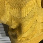 Vintage 80s 90s Yellow Knit Blouse Dolman Sleeves Large Photo 5