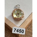 Clay Initial "C" Pendant With Decorative Back Yellow Photo 4