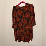 LuLaRoe  Orange and Black Floral Blouse Photo 1