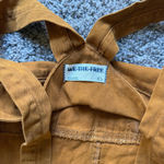 We The Free Free People Way Back Overalls NWOT Mustard Brown XS Photo 5