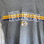 NWT NHL Nashville Predators Grey Velvet Lettering Tee Photo 1