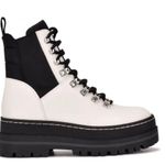 Marc Fisher  LTD Lace up Lug sole combat boots white & black size 6 brand new Photo 1