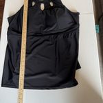 Septangle Swim Top Women 18 Black Cutout Strappy Tankini Swimwear Beach Poolside Photo 6