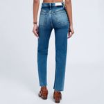 RE/DONE  70s High Rise Stove Pipe Jeans Broken In Dark Wash Size 24 Straight Leg Photo 3