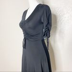 Abound  Mini Dress Juniors XS NWT Ruched Front Sleeves LBD Classic Basic Black Photo 4