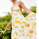 J.Crew NWT Edie Parker Button-front Tiered Maxi in Limes Oranges Citrus Dress M Photo 0