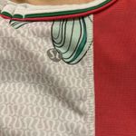 Lululemon Y2K Ujjayi Y Floral Logo Print Tank Top Sz 4 Mesh Back Coral Green Photo 2