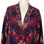 Adyson Parker  Cardigan Open Front Heavy Knit Blue Red Multi Women’s Size 3X Photo 4