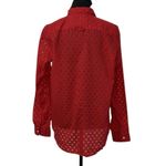 Gap  Fitted Boyfriend Red Button Sheer Shirt(Size Large) Photo 1