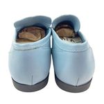 ZARA * Slip On Loafer Shoes Womens 39 Blue Leather Comfort Casual Career Flats Photo 4