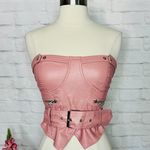 Boutique Faux Leather Bustier Top Photo 0