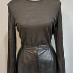Dana Buchman Black and gold semi-sheer sparkle top going out NYE holidays bling party, Size M Photo 0