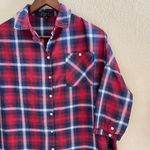 Cotton On Oversized Plaid Button Down Shirt Dress Photo 2