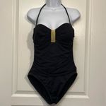 La Blanca Women's  Halter Bandeau Sweetheart Black Swimsuit Size 12 EUC #2231 Photo 1
