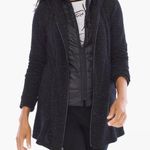 Chico's Zenergy Brianna Faux Insert Black Jacket Puffer Zip Space Dye Sz 2 XL Photo 0