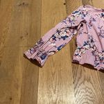 Chocolate USA  Cotton Smocked Waist Mock Neck Puff Sleeve Blouse Floral MEDIUM Photo 11