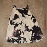 Willi Smith  Medium black white rose colored sleeveless tank top Photo 0