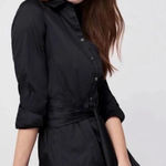 UNTUCKIT Angelina Black Button Front Belted Shirt Dress Long Sleeve Women Size 6 Photo 2