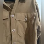 Wrthy Cropped Boxy Caramel Brown Shirt Jacket Shacket Size L Photo 2