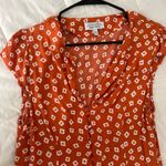 Orange Patterned Button Photo 2