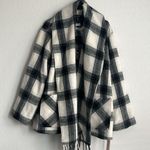 AQUA  Scarf Collar Coat in Black/White, Size XL NEW w/Tag Retail $178 Photo 1