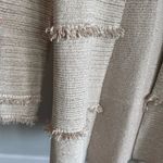 Chico's Beige Textured Fringe Open-Front Knit Cardigan Size 2 / 12 Photo 4