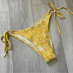 Kaikos Bikini Bottoms smocked cheeky side tie womens Yellow (medium) swim beach Photo 0