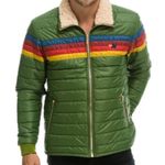 Aviator Nation 4 STRIPE JACKET - GARDEN GREEN unisex NWT Photo 1