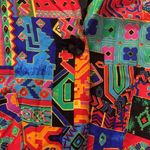 NY Invasion womens medium blazer abstract bright 80s cool unique funky Blue Photo 5