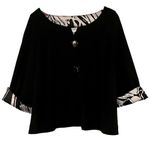 Studio 1 Dress Cardigan Cape Jacket Zebra Trim 20 W Black Size undefined Photo 0