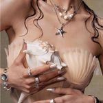 En Route Silver Starfish Necklace In Silver Photo 2