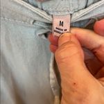 Per Se  Comfy Loose Linen Drawstring Waist Pants Womens Medium Light Khaki Photo 5