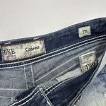 BKE Denim Sabrina Womens 27 Blue Denim Jean Shorts Frayed Hem Western Rodeo Photo 3