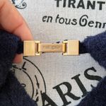 Cult Gaia  Edna navy blue wool blend knit off-the-shoulder mini dress S small Photo 8