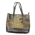 Brahmin Gold Medium Asher Tote Croc-Embossed Leather 16" W X 10.25" H X 5" D FLA Photo 0