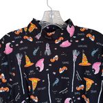 Womens Black Halloween Witch Raven Novelty Print Mock Neck Dress size Medium Photo 2