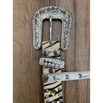BHW WESTERN COWGIRL ANIMAL PRINT LEATHER BELT | ZEBRA | GREEN Photo 5
