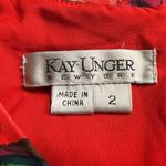 Kay Unger New York Women's Floral Silk Blend Midi Dress Size 2 Vintage Photo 5