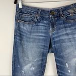 Gap Real Straight Leg Jeans Floral Embroidered Sz 6 Petite Boho Photo 3